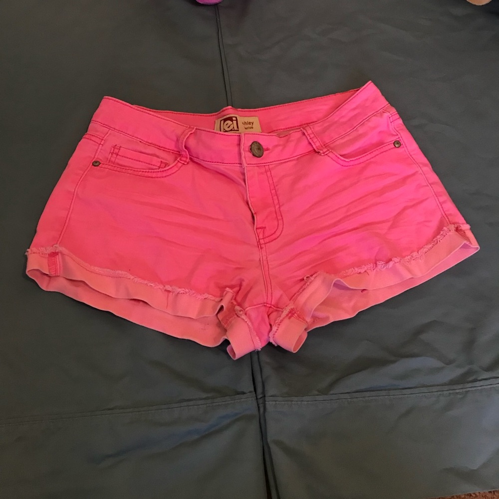 Hot Pink Shortie Shorts